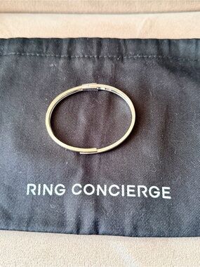 Ring Concierge 14k White Gold Open Wrap Bangle